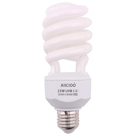 5.0 23W UVB Lampe Terrarium UVB Compact Lampe für Reptil Schildkröte Eidechse Sukkulenten Förderung der D3-Synthese Hilfe Erh