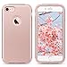 ULAK iPhone 7 Case, Hybrid Soft Rubber & Silicone + Hard PC Dual Layer Protective Cover for Apple iPhone 7 4.7 Inch, Rose Gold