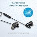 CM-7 Bluetooth Headphones Wireless Earbuds IPX4 Sweatproof Noise-Cancelling Sport Earphones for Running Exercise Gym (Blackout)