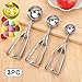 Cookie scoop,Ice Cream Scoop - 3 Piece Stainless Steel. Ideal For Scoop And Drop Cookie Dough Or Cake Pops (Small,Medium,Large) by GXONE