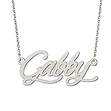 BYBWBL Gabby Name Pendant Necklace Silver Color