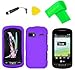 Hard Case Phone Cover + Extreme Band + Stylus Pen + LCD Screen Protector + Yellow Pry Tool for LG Xpression 2 C410 (Purple)