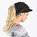 D&Y Women's Beanie Tail Cable Knit Visor Ponytail Beanie Hat with Hair Tie.