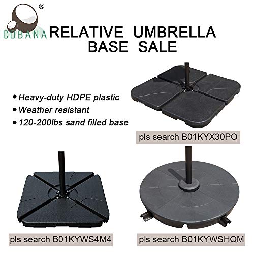 COBANA 10 Ft Patio Umbrella Offset Hanging Umbrella Outdoor Market Umbrella Garden Umbrella