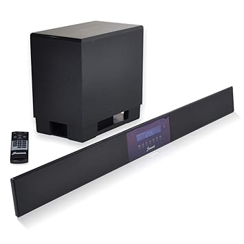 Summit Soundbar A50-1000 - High End Yamaha Digital-Sound-Prozessor 5.1-140W (Wireless Subwoofer, Fernbedienung, Bluetooth)