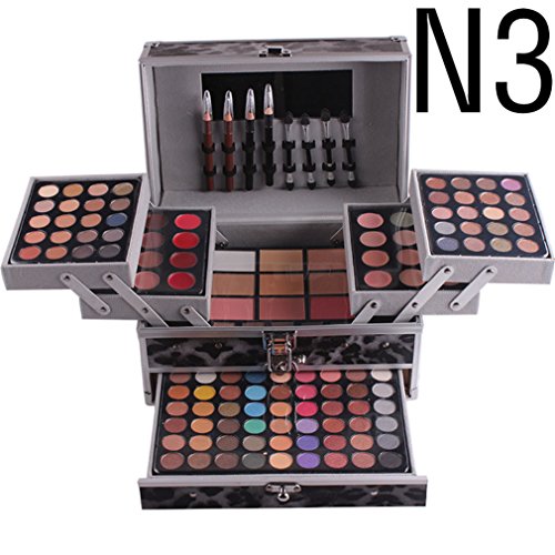 FantasyDay Pro 132 Colors All In One Ultimate Color Makeup Kit Carry All Trunk Cosmetic Contouring Palette (Concealer, Face Powder, Lipgloss, Blusher, Contour Shade, Eye Liner and Eyebrow powder) #2