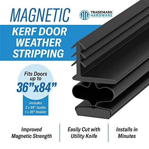 TMH Kerf Weather Stripping for Metal Doors Full Set 36" x 84