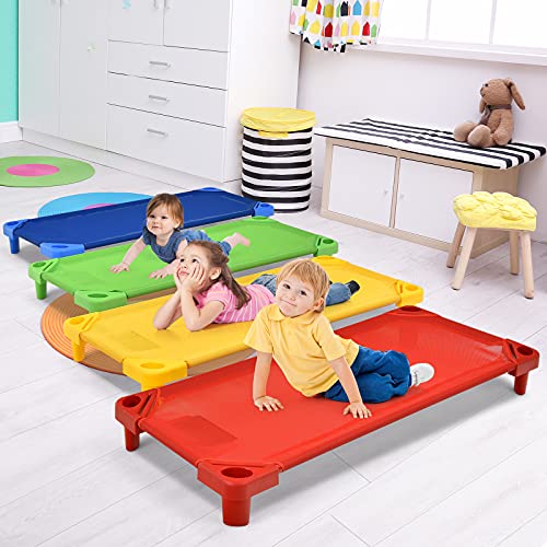 Costzon Stackable Kids Naptime Cot, Toddler Daycare Cots Rest Mat w