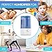 PONNYC Cool Mist Humidifier - Rotatable Mist Nozzle - Ultrasonic Humidifier for ‎Bedroom, Baby room, Home, Office, Gym - Essential Oils Diffuser - Premium Air Humidifier - 0.9 Gal, 9 hours of work‎
