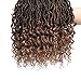 XiuYuan 6 Pcs/Lot Goddess Ombre Faux Locs Crochet Hair With Curly Ends 18 Inch Synthetic Crochet Braids Hair Extensions (T27#)