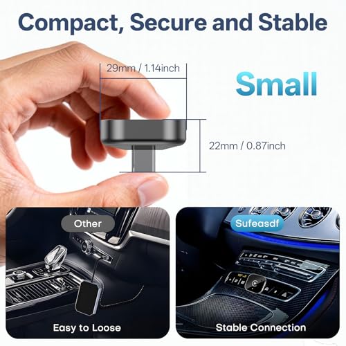 AotuLink USB C Wireless CarPlay and Android Car Adapter, Wired to Wireless Dongle | Plug & Play, Compatible with iOS and Android Smartphones