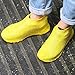 HXAS Waterproof Shoe Covers Reusable Non Slip Stretch Portable Silicone Galoshes Yellow L(EU42-45) Fit for Men,Women,Kidsthumb 2