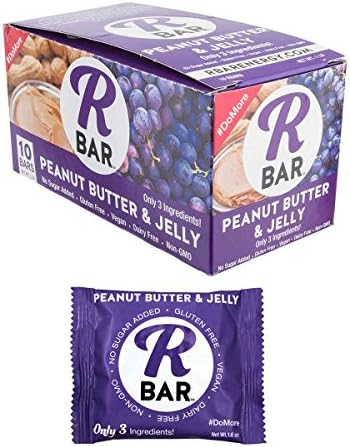 Rbar Energy Food BAR Peanut Butter & Jelly Bxof10 1.6oz