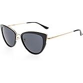 FAA'N Retro Big Frame Cat Eye Polarized Sunglasses Women with Spring Hinge