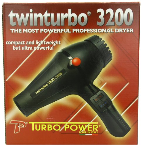 Click Here to See More Images Pibbs Twinturbo 3200 1900 watt Compact Lightweight Hair Dryer, Black