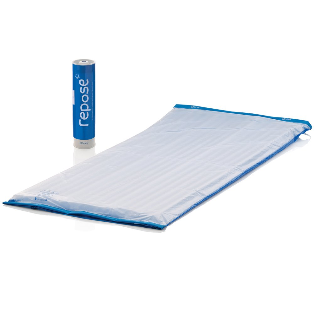 Repose - Pressure Relieving Single Mattress Overlay and Manual Pump - Inflatable Pressure Single Mattress - Aids in the Prevention of Bed Sores and Pressure Ulcers