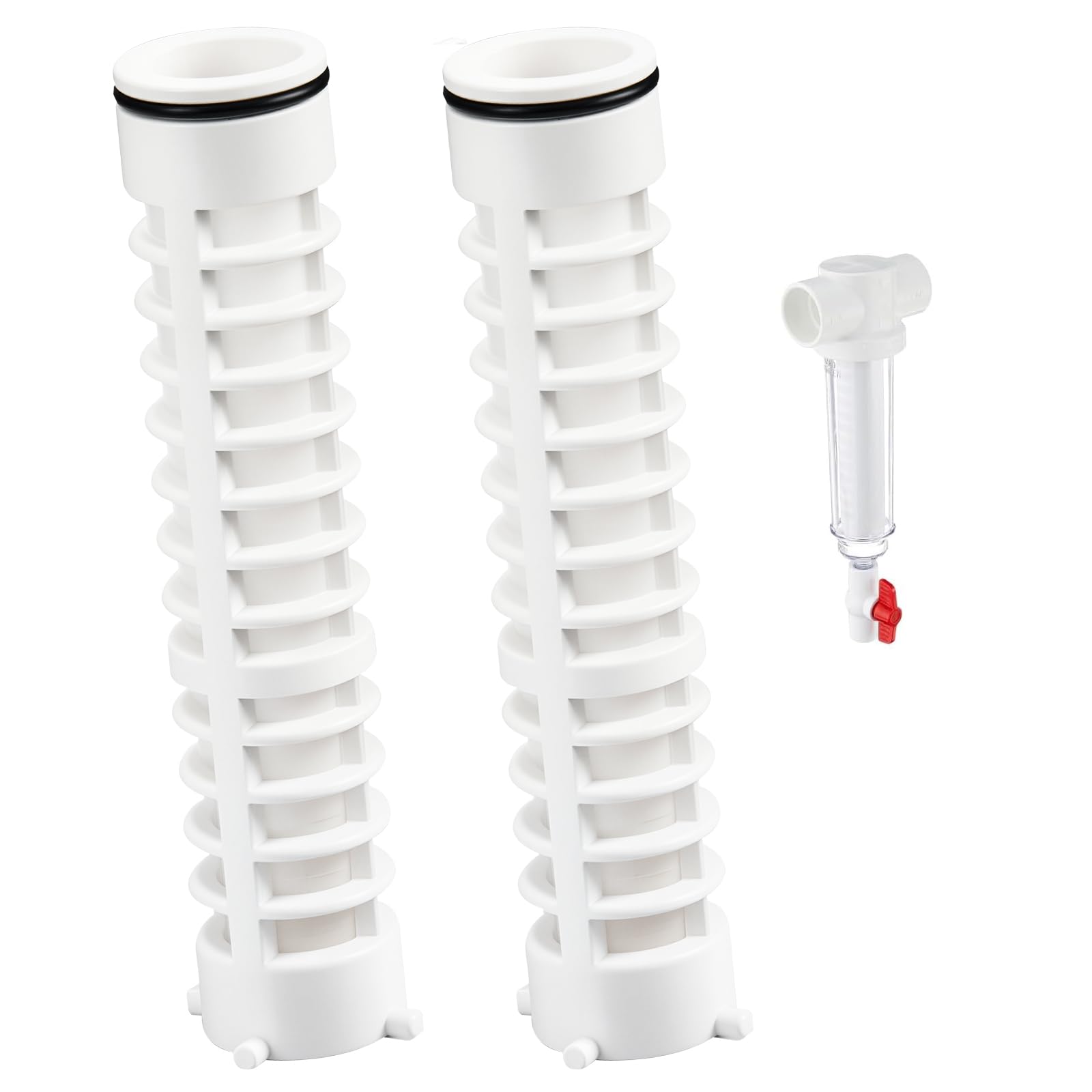 Photo 1 of 1-1/2" 100 Mesh Spin Down Filter Screen Replacement Rusco Vu Flow Sediment Filters, Well Pump Spindown Irrigation Filter, Sprinkler Water Filter 8" Long - 2 Pack