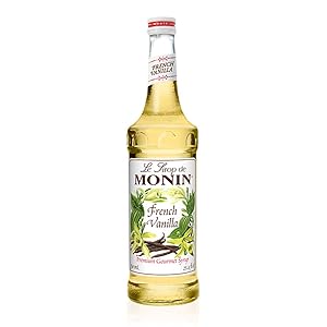 Monin - French Vanilla Syrup, Versatile Flavor, Natural Flavors, Great for Coffees, Cocktails, Shakes, and Kids Drinks, Vegan, Non-GMO (750 ml)
