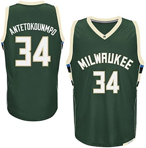 Mens Giannis Antetokounmpo #34 Milwaukee Bucks Green Jersey XXL by Basketball Jerseys