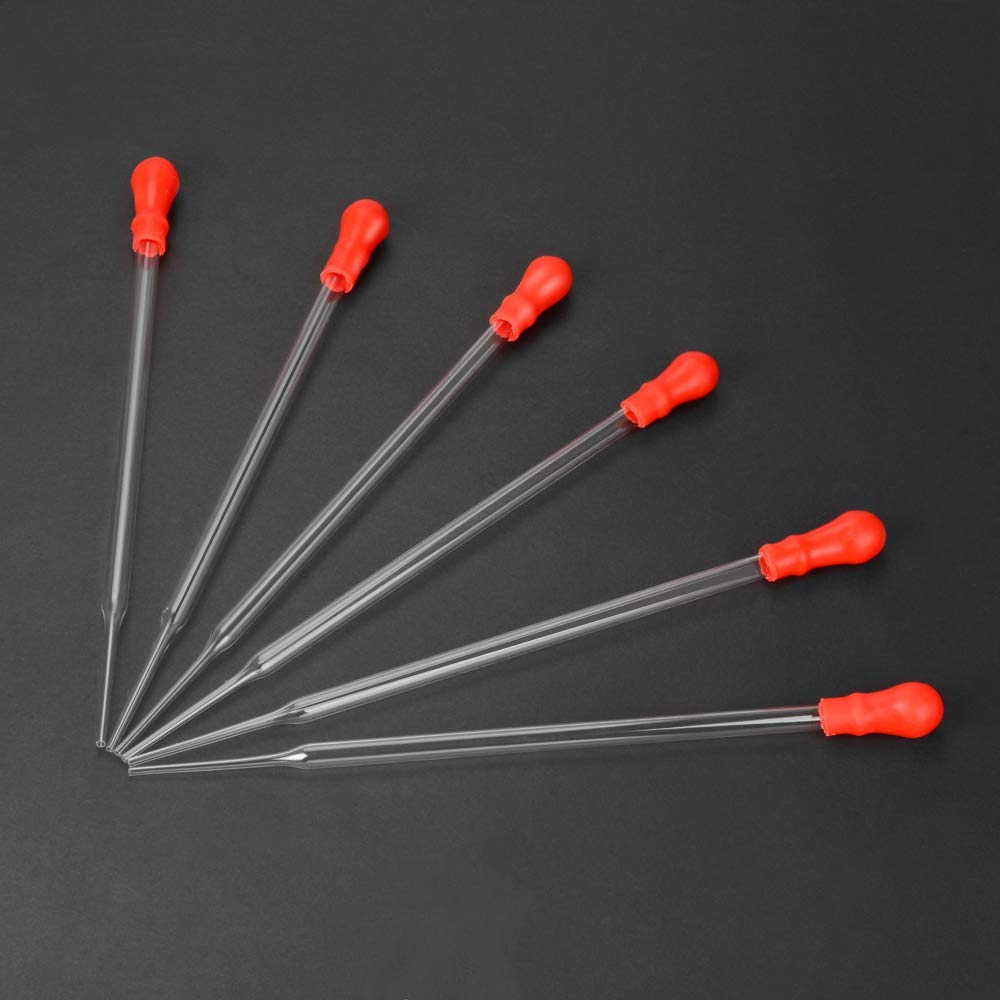 Amazon Com Stonylab Glass Dropper Pipettes Thick Borosilicate Glass Dropping Pipettes 3ml Non Graduated Liquid Transfer Pipettes With Red Rubber Caps For Laboratory Chemistry Set Of 10 Kitchen Dining