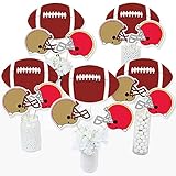 Big Dot of Happiness Super Football Bowl - Sports Game Day Party Centerpiece Sticks - Table Toppers - Set of 15