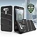 LG V20 Case, Zizo [Bolt Series] with FREE [LG V20 Screen Protector] Kickstand [12 ft. Military Grade Drop Tested] Holster Belt Clip - Case for LG V20 Black/Black