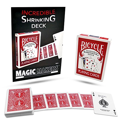 The Incredible Shrinking Deck Magic Trick by Magic Makers - Magically Change Size of the Cards in This Deck