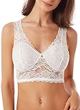 Womens Wirefree Lace Sleep Bra XX-Large White