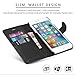 iPhone 6s Plus Case, iPhone 6 Plus case, SHIELDON Flip Folio [Kickstand Feature] Genuine leather Wallet Case with ID & Credit Card Pockets for iPhone 6 Plus/6S Plus 5.5, Black