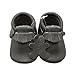 YIHAKIDS Baby Tassels Shoes Soft Leather Sole Infant Toddler Shoes Baby Moccasins Crib Shoes Grey(Size 6.5,12-18 Months/5.3in)