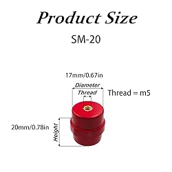BE-TOOL 10pcs Busbar Insulator, SM-20 M5 Polyester