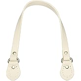 uxcell Leather Purse Strap, 20.3 Inch PU Leather Sew on Bag Handles Handbag Strap Replacement with Ear Shape End for Women DIY Handbags Purse Making, Light Gray
