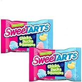 Needzo Easter Sweetarts Chicks, Ducks and Bunnies, Hard Fruit Flavored Animal Shaped Candies, Gift Basket Stuffers or Egg Fil