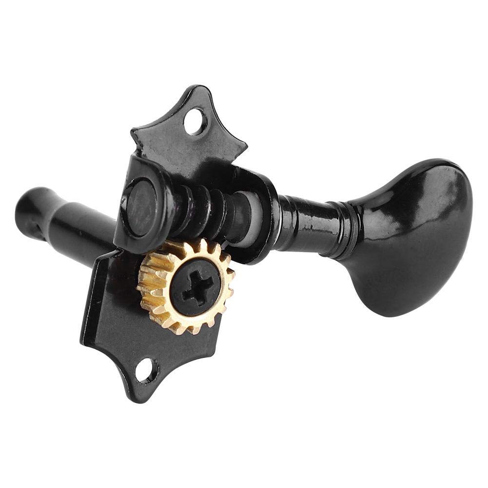 Ukelele Tuning Peg,Musical Instrument 4 Pieces Tuners Machine Heads for Ukulele Hawaii Guitar Accessory DIY,Black or Silver.(Black) Musical Instrument Accessories