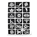 Xmasir 136pcs Airbrush Glitter Tattoo kit for Men/Women,Henna Temporary Tattoo Stencil Semi permanent for Body Art
