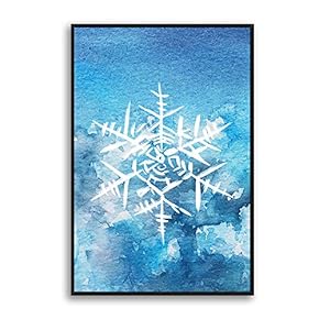 Framed Canvas Home Artwork Decoration Watercolor Canvas Wall Art for Living Room, Bedroom - 16x24 inches