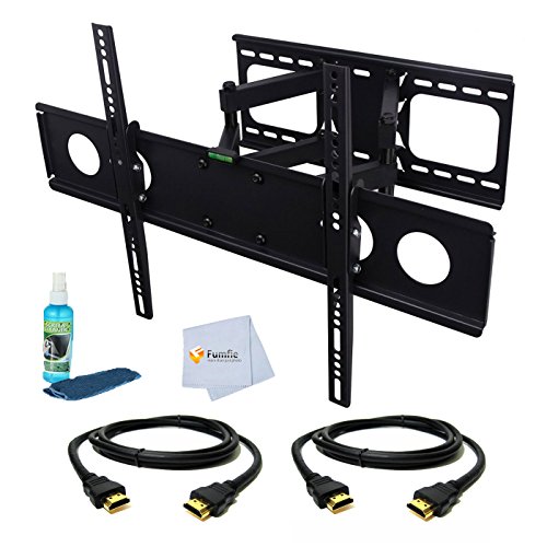 Dual Arm Articulating Wall Mount for Sony 55" for 55" (XBR-55X900A, XBR55X900B, KDL-55W900A, XBR55X850A, KDL55W800B, KDL-55W802A, KDL55W950B, KDL55EX710, XBR55X850B, KDL55HX800, KDL55EX720, KDL55EX640, KDL55NX720, KDL55HX850, KDL55BX520) Includes Dual Arm Articulating Wall Mount + 2 HDMI Cables + TV Cleaner Set