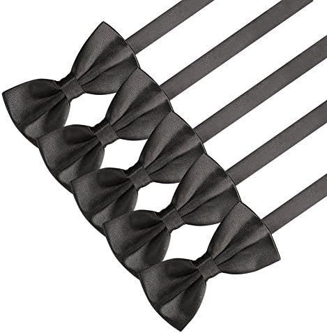 BASH 8 PACKS Elegant Adjustable Pre-tied bow ties for Men Boys in Different Colors (L)