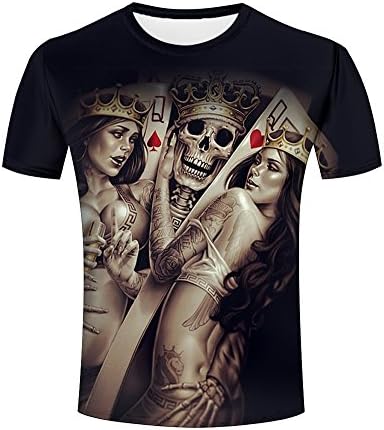 Hot Sale Mens Dinosaur,Cartoon Animal and Skulls Head Printed 3D T shirt Funny Designed T Shirt Short Sleeve Casual Graphics Fashion T-shirt XL