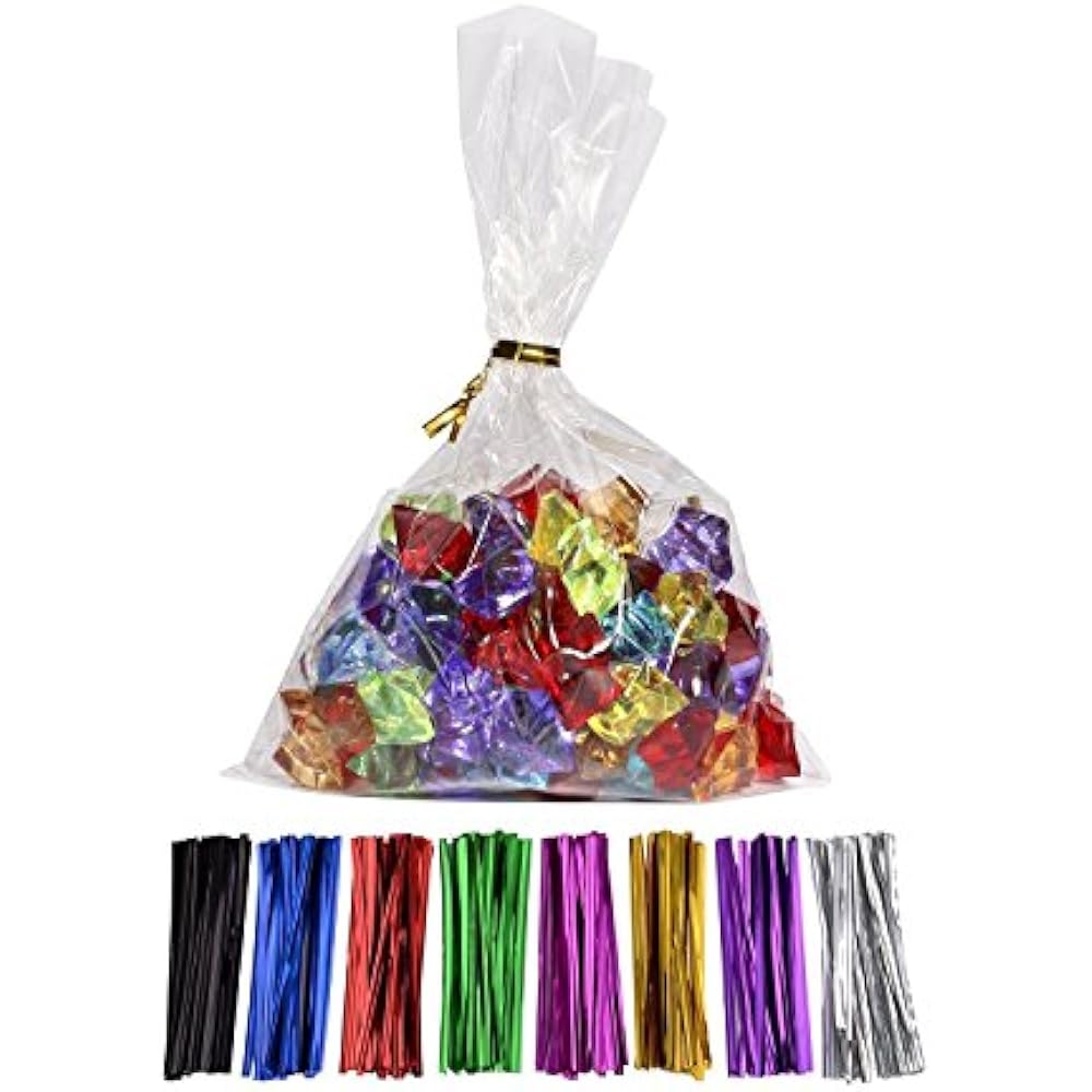 100 Pcs 7 In X 5 In(1.4mil.) Clear Flat Cello Cellophane Treat Bags