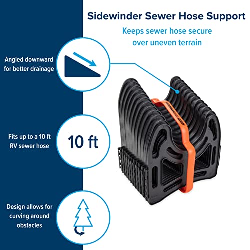 Camco Sidewinder 10Ft Camper/RV Sewer Hose Support Telescoping