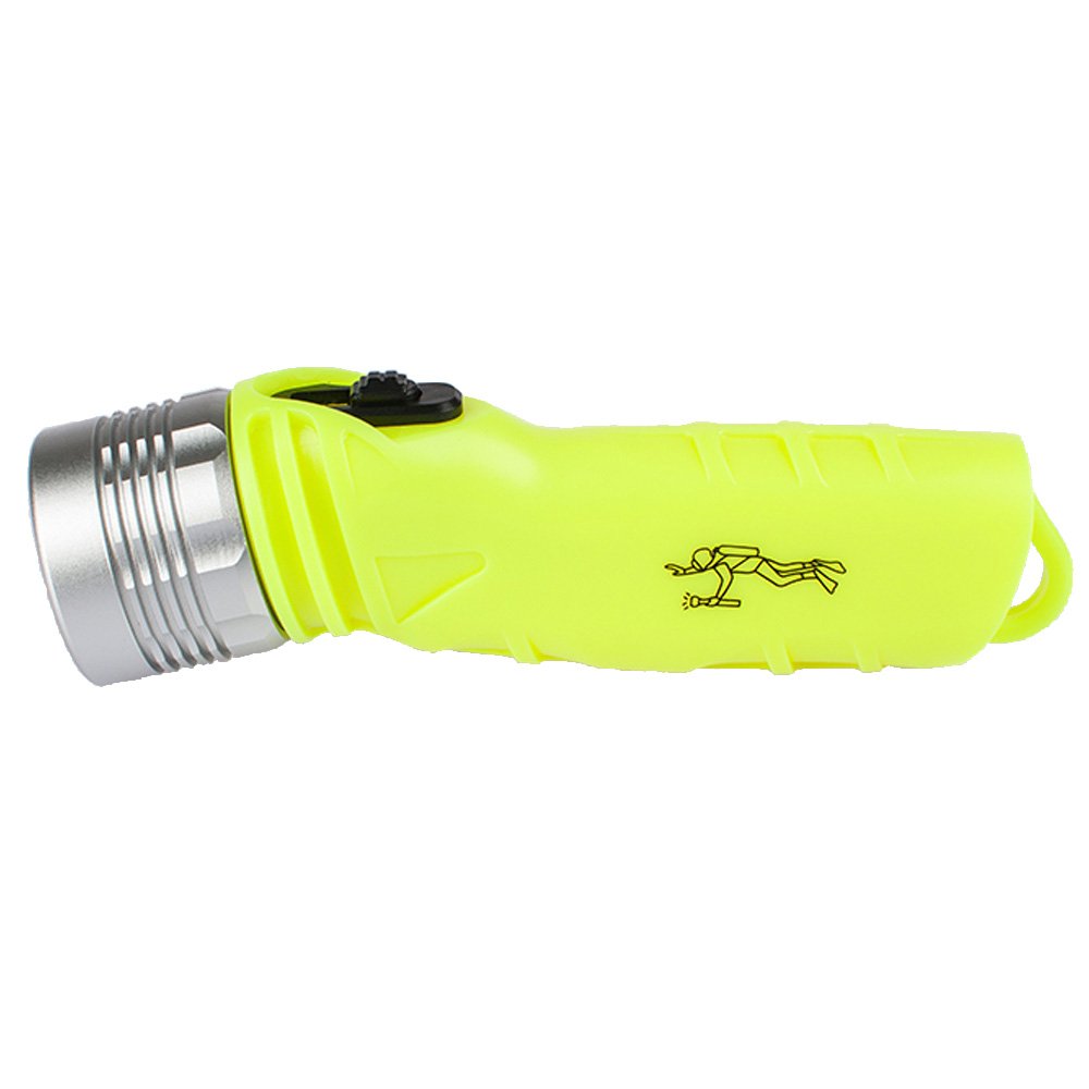 Three trees 3W Waterproof Underwater Diving Shallow Flashlight Torch Lamp sBrightness，100 Lumens LED Scuba Dive LED Flashlight Waterproof Diving Flashlight Bright yellow