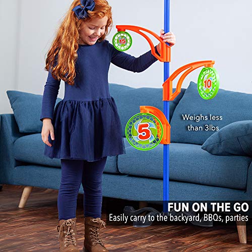 Sport Squad Bullseye Bash Magnetic Target Practice Game - Perfect Nerf Target for Shooting Practice - Includes Bow and Arrow for Kids and Flying Discs - Archery Toy Set for Boys and Girls - Thumbnail 5