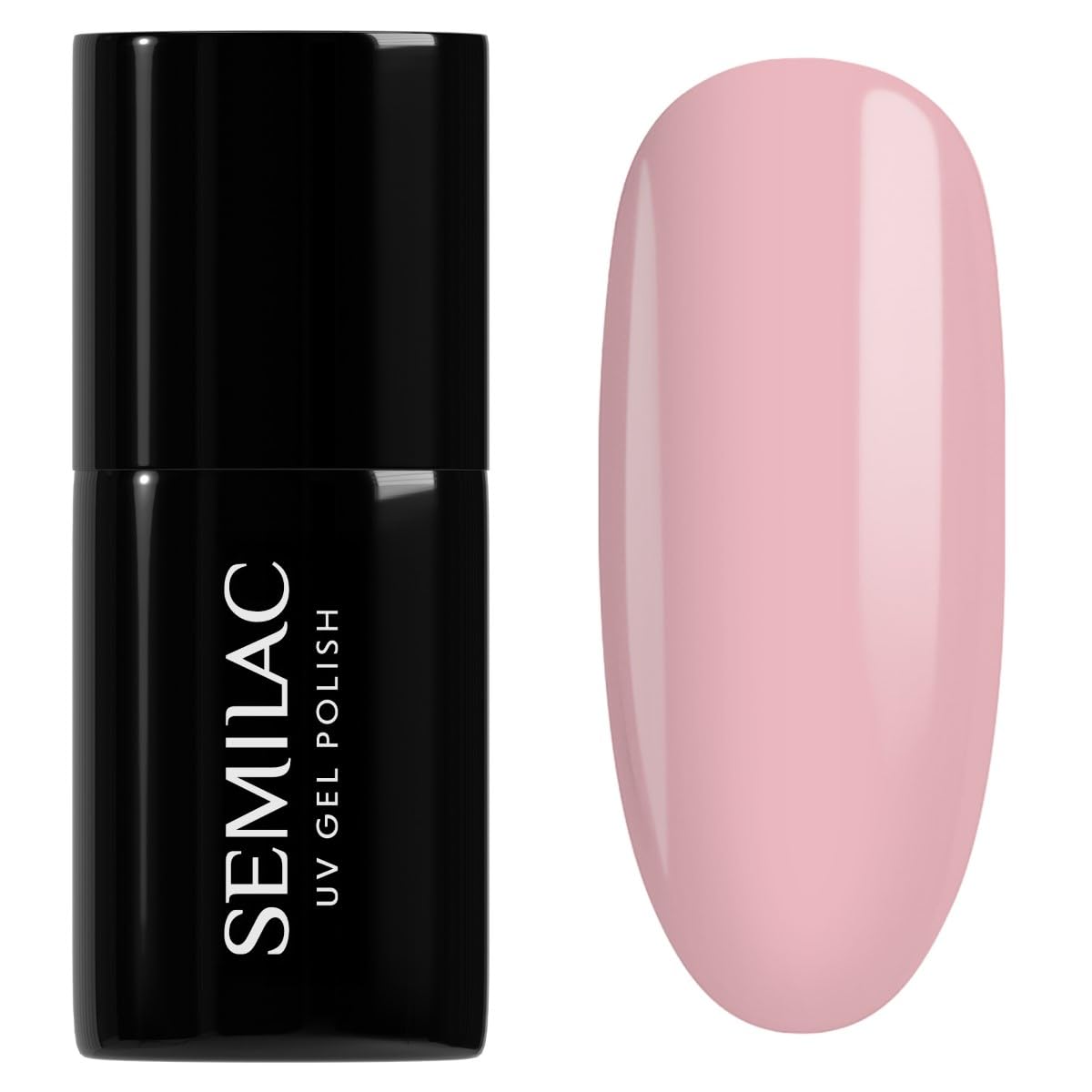 SEMILAC Gel Nail Polish 047 Pink Peach Milk - Full Coverage Gel Polish - Soak Off Easy To Use LED/UV Nail Lamp - Long Lasting Manicure and Pedicure up to 3 weeks