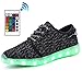 Ukris 16 Colors Breathable LED Light Up Fashion Flashing Sneaker Shoes with remote for Kids Boys Girls