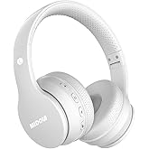 MIDOLA Kids Headphones Bluetooth 5.4 Wireless 68H Play Time Volume Limit 85/94dB Over-Ear Foldable Headset,Type-C Fast Charging, Wired Aux Mic for Toddler Child Pad Tablet White