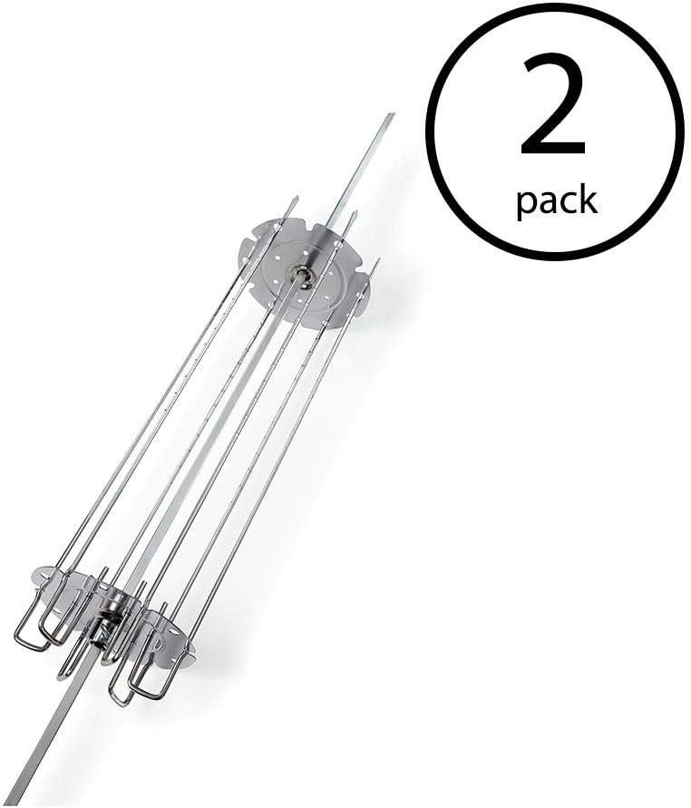 Napoleon Chrome Plated Meat & Vegetable Rotisserie Shish Kebab Wheel (2 Pack)