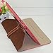 iPad Mini Case (1 and 2),Jinli- Leather Smart Cover with Kick Stand for Apple iPad Mini and iPad Mini 2 (pink+brown)