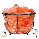 Voltas Salt Lamp Basket consists of Premium Salt Crystals, a Dimmer control switch, 6ft UL listed cord and two 15W bulbs one for the Basket Salt lamp and one as a FREE spare replacement.