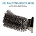 Coralov Grill Brush and Scraper, BBQ Brush for Grill 3-IN-1 18’’ Stainless Steel Bristles Triple Scrubber Barbecue Grill Cleaning Brush for Weber Gas/Charcoal Grilling Grates